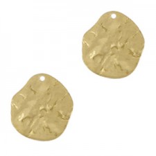 DQ Metal charm irregular 18x16mm Gold